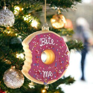 Donut Xmas Ornament | “Bite Me” | Cody Foster  NWT